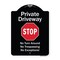 Signmission Designer Series-Private Driveway No Turn Around Or Trespassing No Exceptions W, 24" H, BW-1824-9922 A-DES-BW-1824-9922 - alternate 1